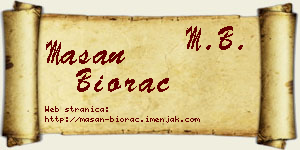Mašan Biorac vizit kartica